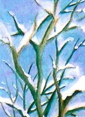 Vinter - akvarell